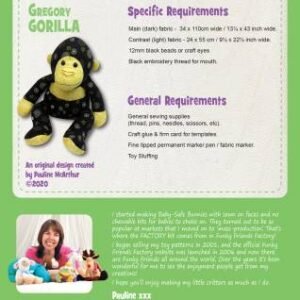Gregory Gorilla – Funky Friends Factory Pattern
