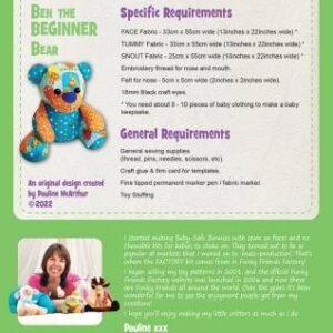 Ben the Beginner Bear – Funky Friends Factory Pattern
