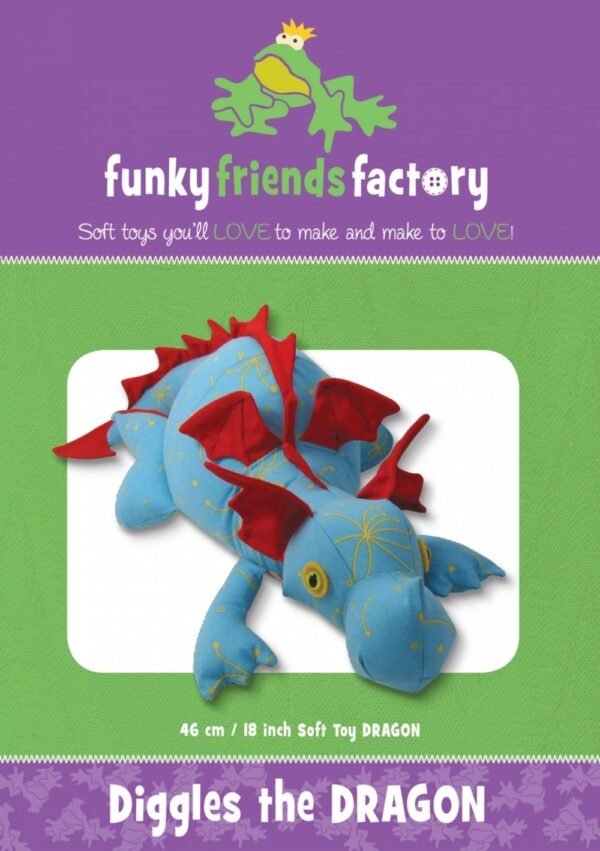 Diggles the Dragon - Funky Friends Pattern