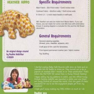 Heather Hippo- Funky Friends Factory Pattern