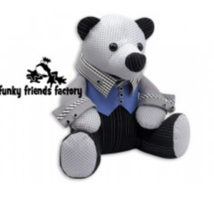 Buttons The Best Dressed Teddy Bear – Funky Friends Factory Pattern