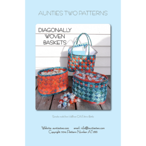Diagonally Woven Baskets- Aunties Two Bag Pattern