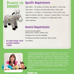 Dynamite The Donkey – Funky Friends Factory Pattern