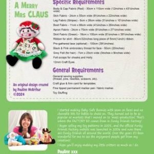 NEW – A Merry Mrs Claus – Funky Friends Factory Pattern