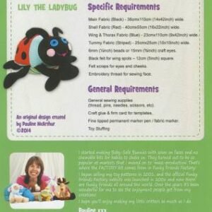 Lily Lady Bug – Funky Friends Factory Pattern