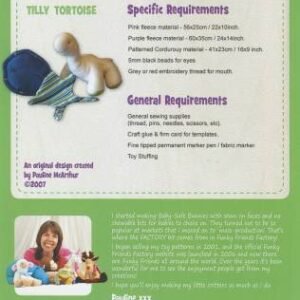 Tilly Tortoise – Funky Friends Factory Pattern
