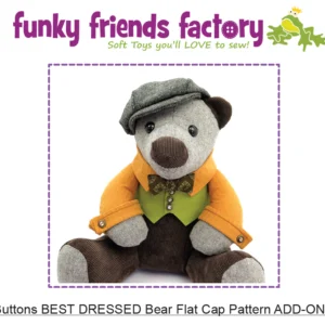 FREE Cap pattern for Buttons The Best Dressed Bear – Funky Friends Factory Pattern